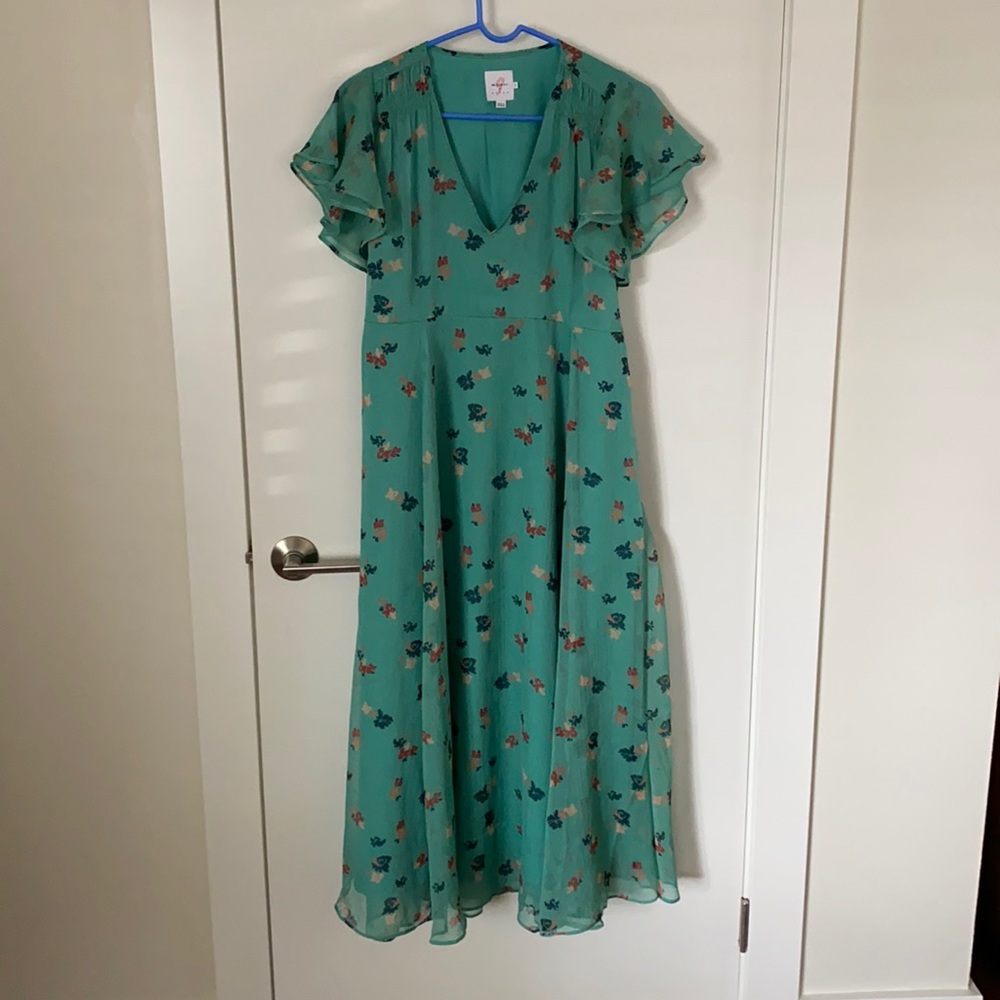 The Nines by HATCH size small green floral dress
